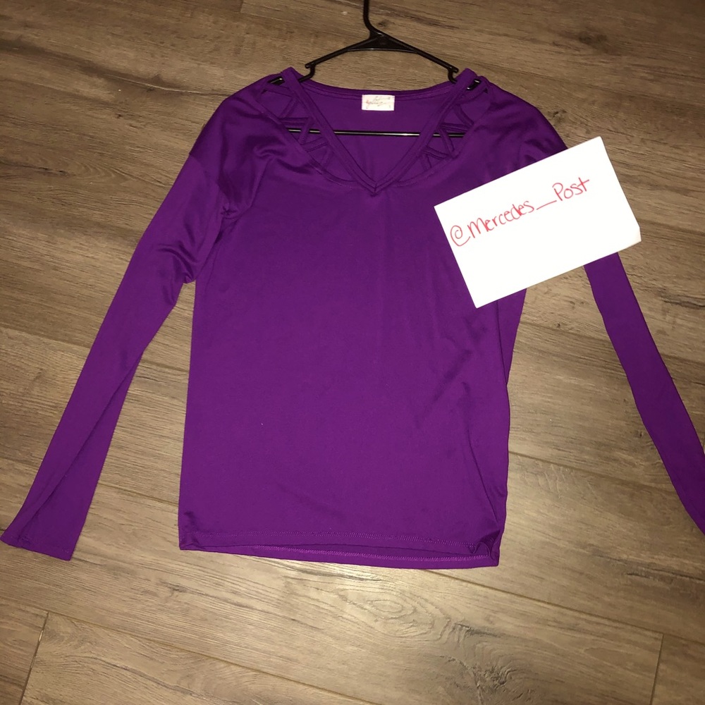 Purple long sleeve shirt